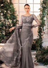 Mbroidered By Maria B Embroidered Organza 3 Piece Unstitched Suit MB24MW D-02