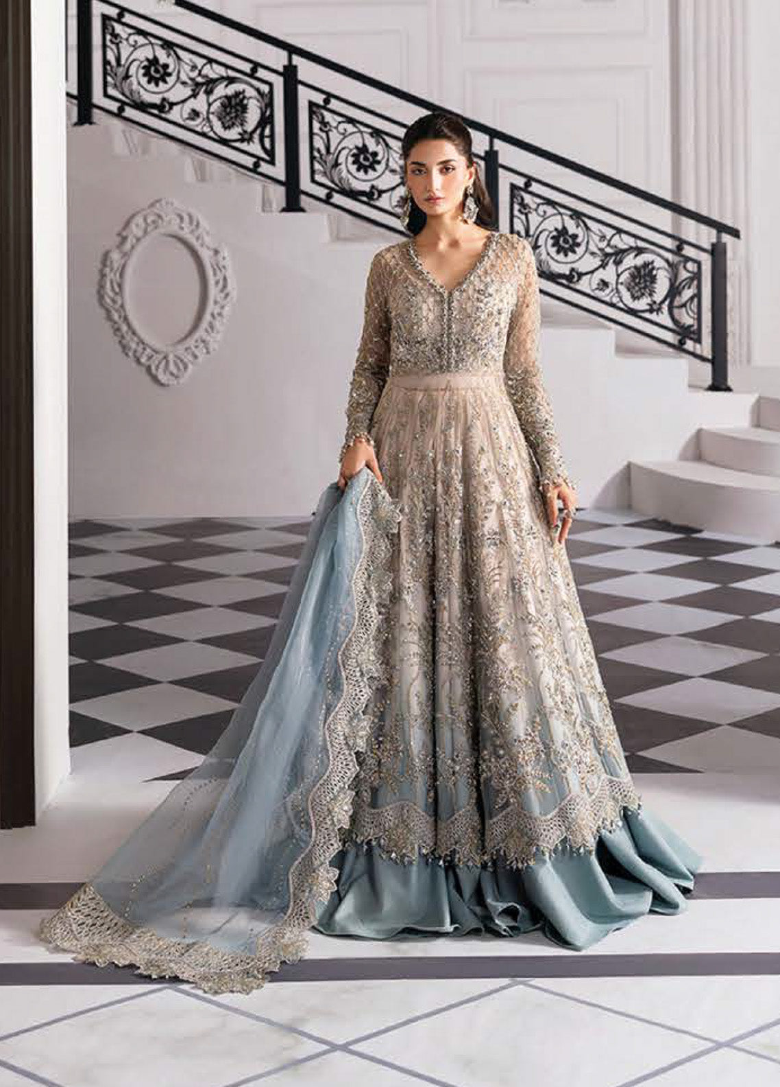 Mbroidered By Maria B Embroidered Organza 3 Piece Unstitched Suit MB25MF BD-2002 Mbroidered By Maria B Embroidered Organza 3 Piece Unstitched Suit MB25MF BD-2002