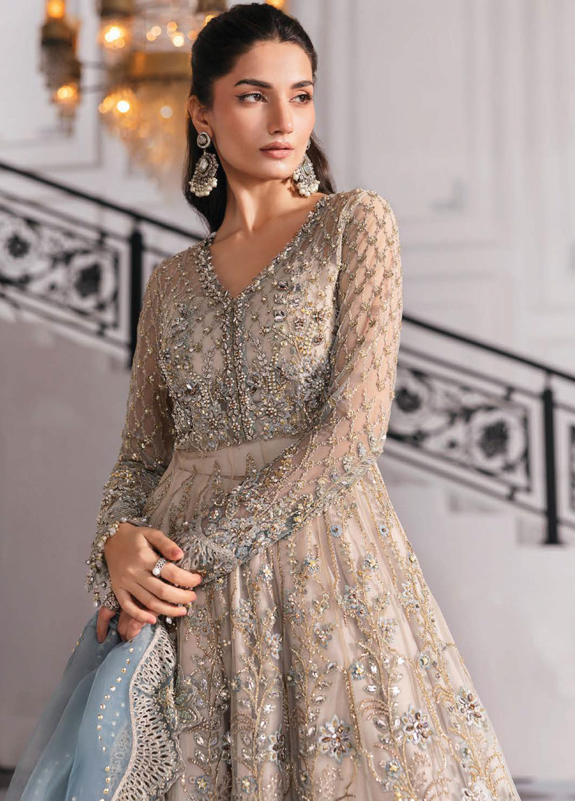 Mbroidered By Maria B Embroidered Organza 3 Piece Unstitched Suit MB25MF BD-2002 Mbroidered By Maria B Embroidered Organza 3 Piece Unstitched Suit MB25MF BD-2002