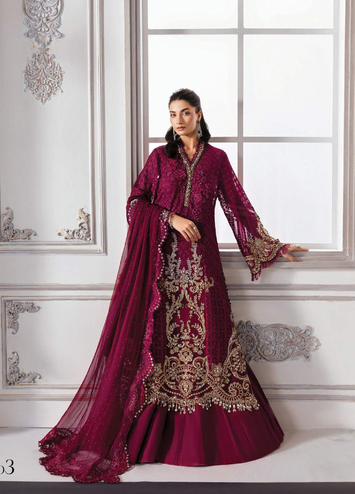 Mbroidered By Maria B Embroidered Organza 3 Piece Unstitched Suit MB25MF BD-2003 Mbroidered By Maria B Embroidered Organza 3 Piece Unstitched Suit MB25MF BD-2003