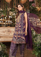 Mbroidered By Maria B Embroidered Raw Silk 3 Piece Unstitched Suit MB24MW D-03