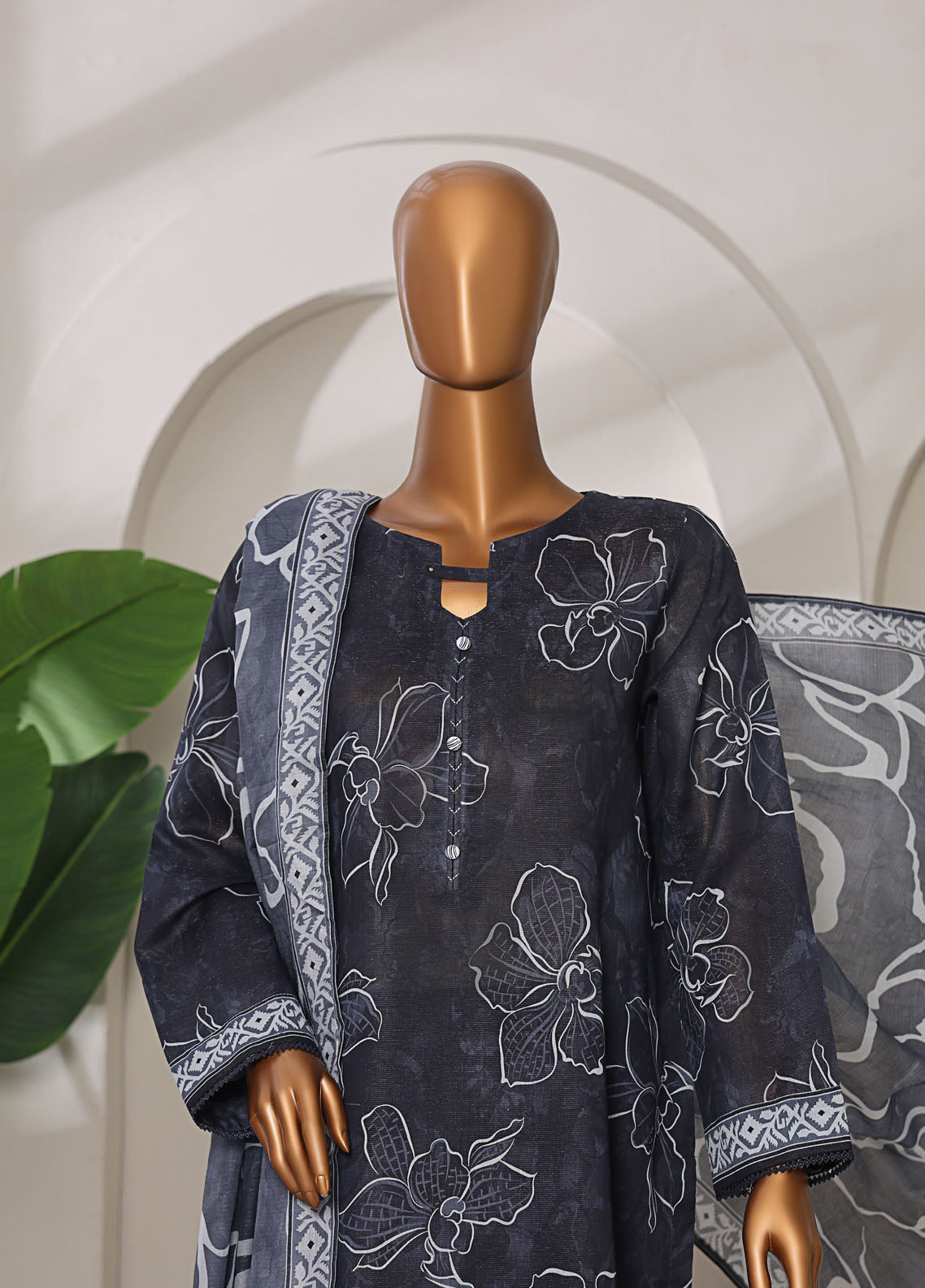 Meenakari By HZ Textiles Shamray Cotton 3 Piece Unstitched Suit HZ25ME MSC-901 Meenakari By HZ Textiles Shamray Cotton 3 Piece Unstitched Suit HZ25ME MSC-901