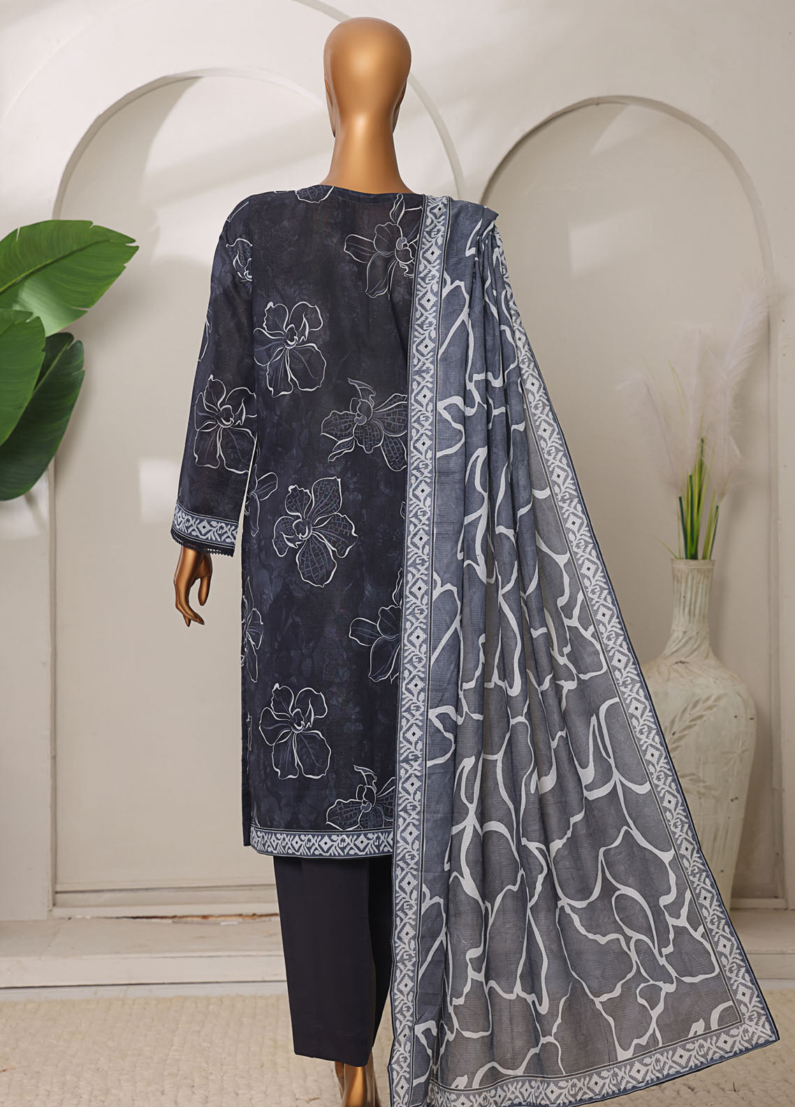 Meenakari By HZ Textiles Shamray Cotton 3 Piece Unstitched Suit HZ25ME MSC-901 Meenakari By HZ Textiles Shamray Cotton 3 Piece Unstitched Suit HZ25ME MSC-901