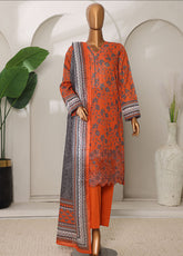 Meenakari By HZ Textiles Shamray Cotton 3 Piece Unstitched Suit HZ25ME MSC-906