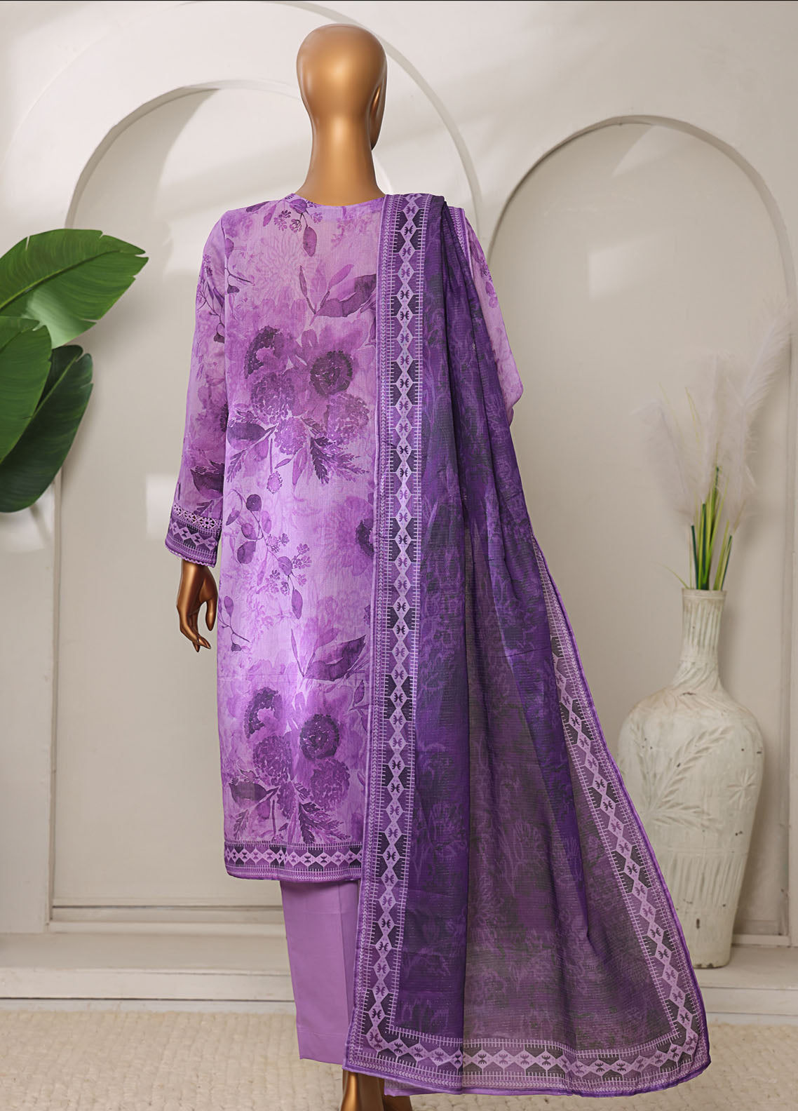 Meenakari By HZ Textiles Shamray Cotton 3 Piece Unstitched Suit HZ25ME MSC-908 Meenakari By HZ Textiles Shamray Cotton 3 Piece Unstitched Suit HZ25ME MSC-908