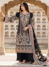Meeras By Imrozia Embroidered Organza 3 Piece Unstitched Suit IM25MLE D-I-222 AQIQ