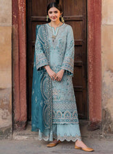 Meeras By Imrozia Embroidered Organza 3 Piece Unstitched Suit IM25MLE D-I-225 FEROZA