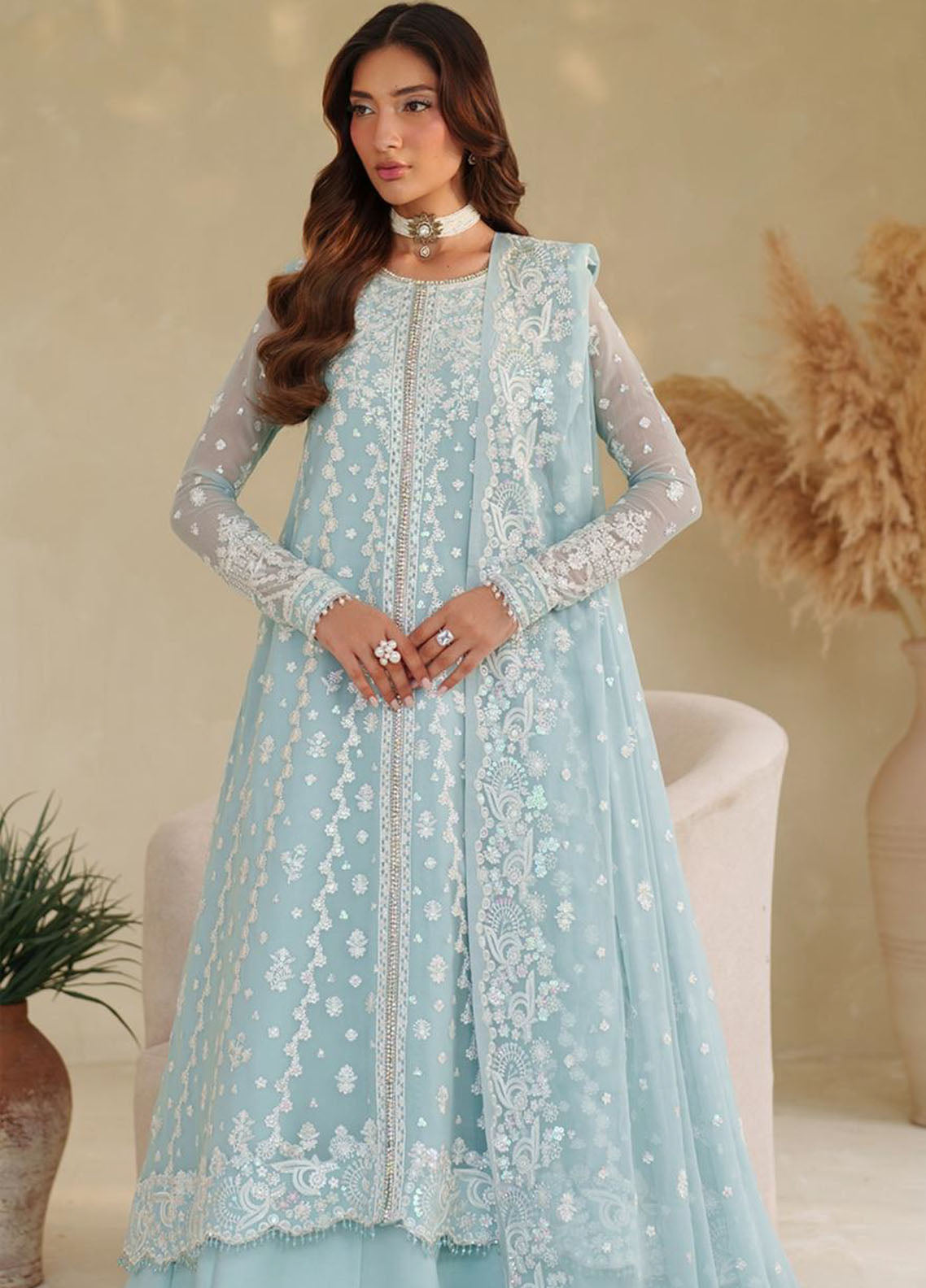 Meesa By Zarif Luxur Formals Embroidered Chiffon 3 Piece Unstitched Suit ZF25MLF D-04 MUNAAR Meesa By Zarif Luxur Formals Embroidered Chiffon 3 Piece Unstitched Suit ZF25MLF D-04 MUNAAR