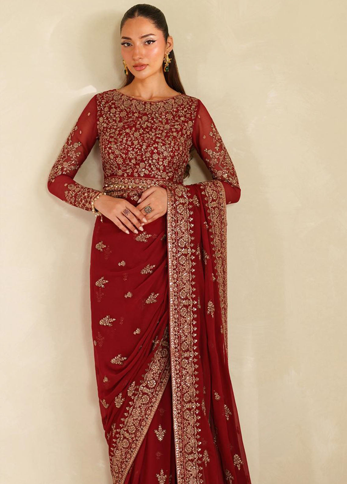 Meesa By Zarif Luxur Formals Embroidered Chiffon 3 Piece Unstitched Suit ZF25MLF D-07 SUMRAH Meesa By Zarif Luxur Formals Embroidered Chiffon 3 Piece Unstitched Suit ZF25MLF D-07 SUMRAH