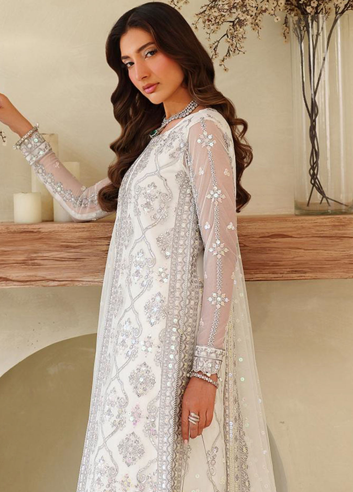 Meesa By Zarif Luxur Formals Embroidered Net 3 Piece Unstitched Suit ZF25MLF D-01 MEEHAR Meesa By Zarif Luxur Formals Embroidered Net 3 Piece Unstitched Suit ZF25MLF D-01 MEEHAR