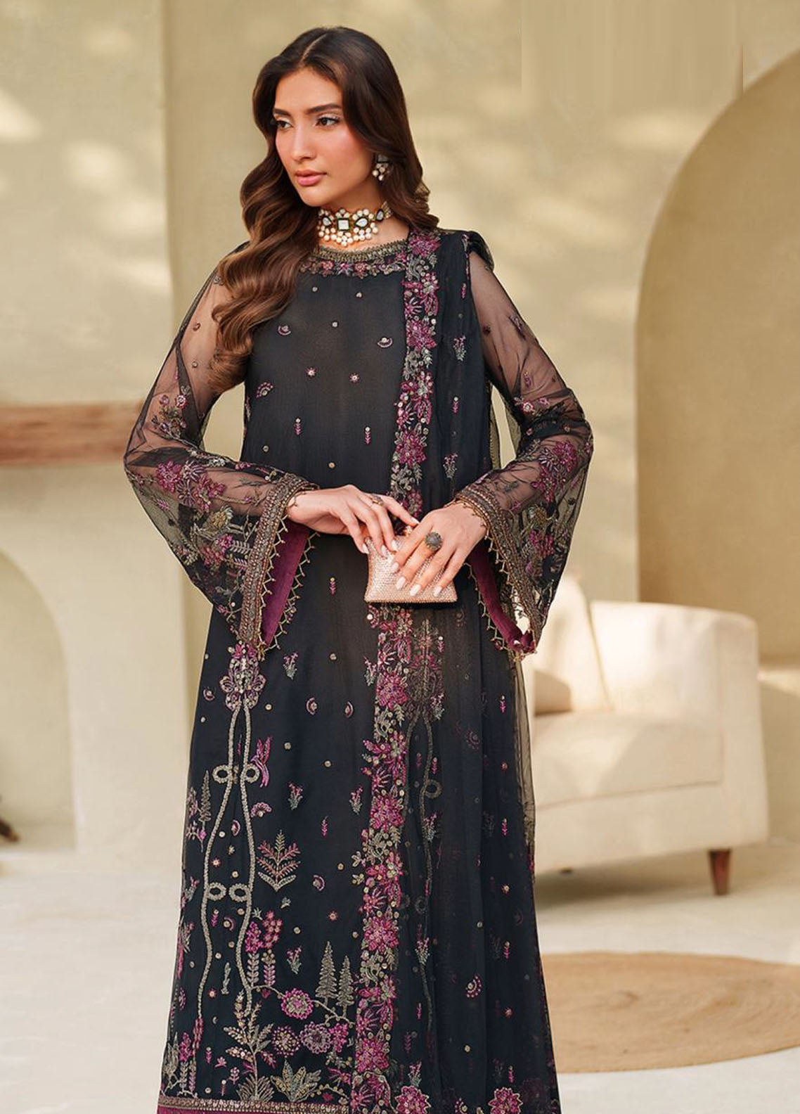 Meesa By Zarif Luxur Formals Embroidered Net 3 Piece Unstitched Suit ZF25MLF D-05 JEMIHA Meesa By Zarif Luxur Formals Embroidered Net 3 Piece Unstitched Suit ZF25MLF D-05 JEMIHA
