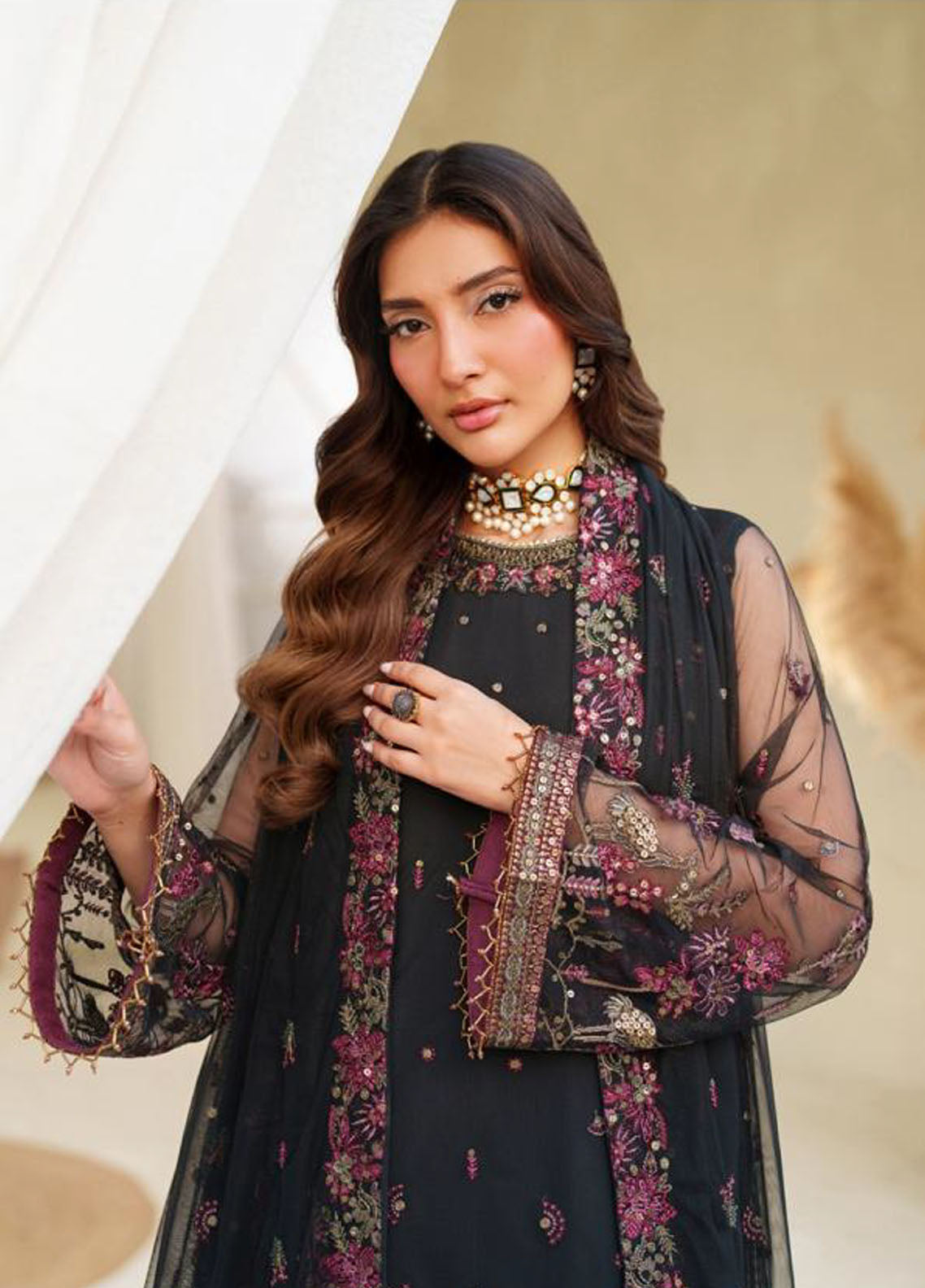 Meesa By Zarif Luxur Formals Embroidered Net 3 Piece Unstitched Suit ZF25MLF D-05 JEMIHA Meesa By Zarif Luxur Formals Embroidered Net 3 Piece Unstitched Suit ZF25MLF D-05 JEMIHA