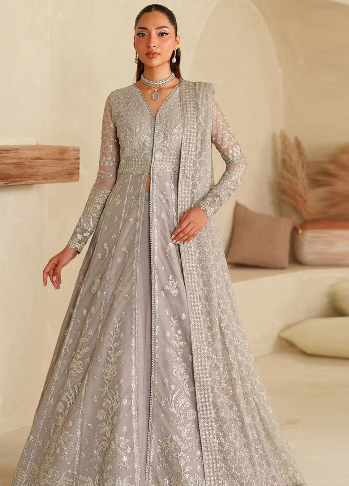 Meesa By Zarif Luxur Formals Embroidered Net 3 Piece Unstitched Suit ZF25MLF D-06 LEMHA Meesa By Zarif Luxur Formals Embroidered Net 3 Piece Unstitched Suit ZF25MLF D-06 LEMHA