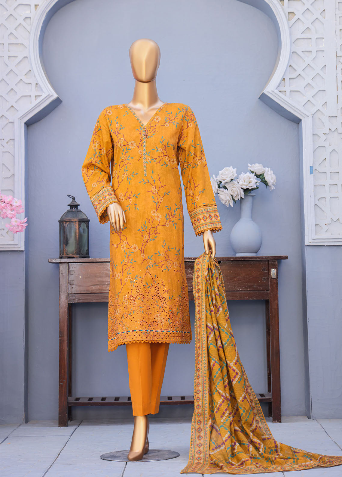 Mehak By HZ Textiles Embroidered Cross Slub Lawn 3 Piece Unstitched Suit HZ25MCS D-MCE-3045 Mehak By HZ Textiles Embroidered Cross Slub Lawn 3 Piece Unstitched Suit HZ25MCS D-MCE-3045