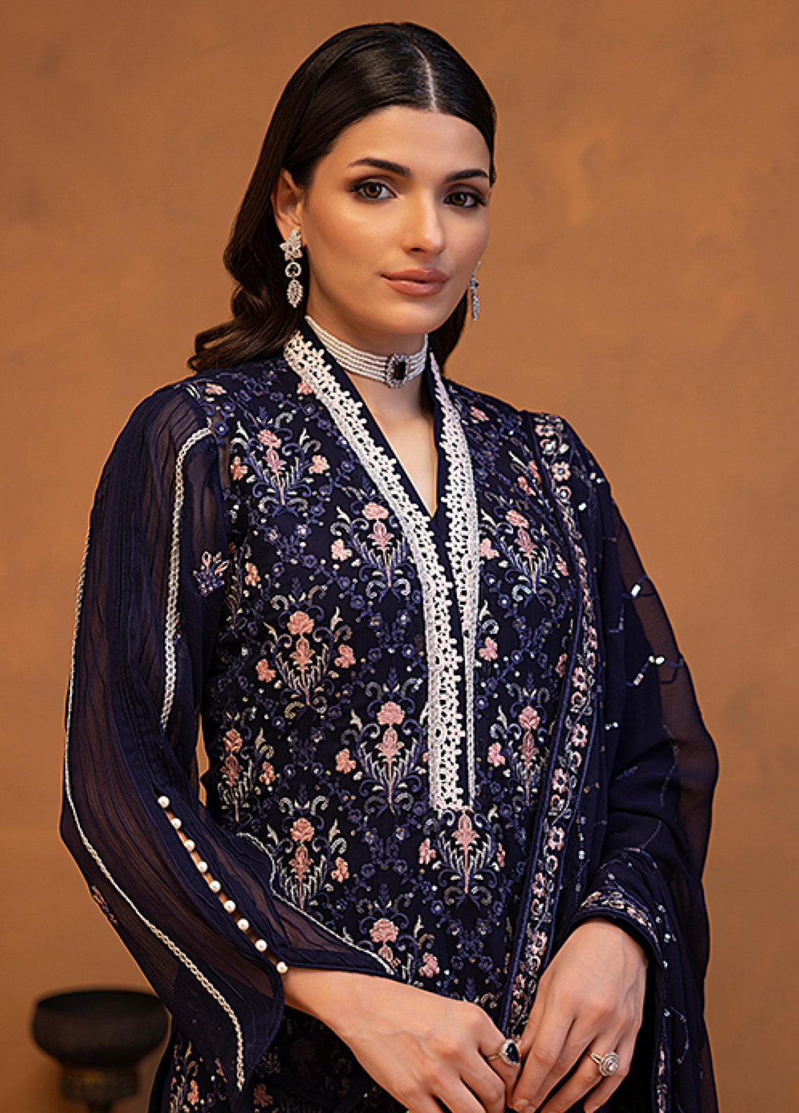 Mehar By Shamooz Embroidered Chiffon 3 Piece Unstitched Suit SZ24F SUMBUL SU-116 Mehar By Shamooz Embroidered Chiffon 3 Piece Unstitched Suit SZ24F SUMBUL SU-116