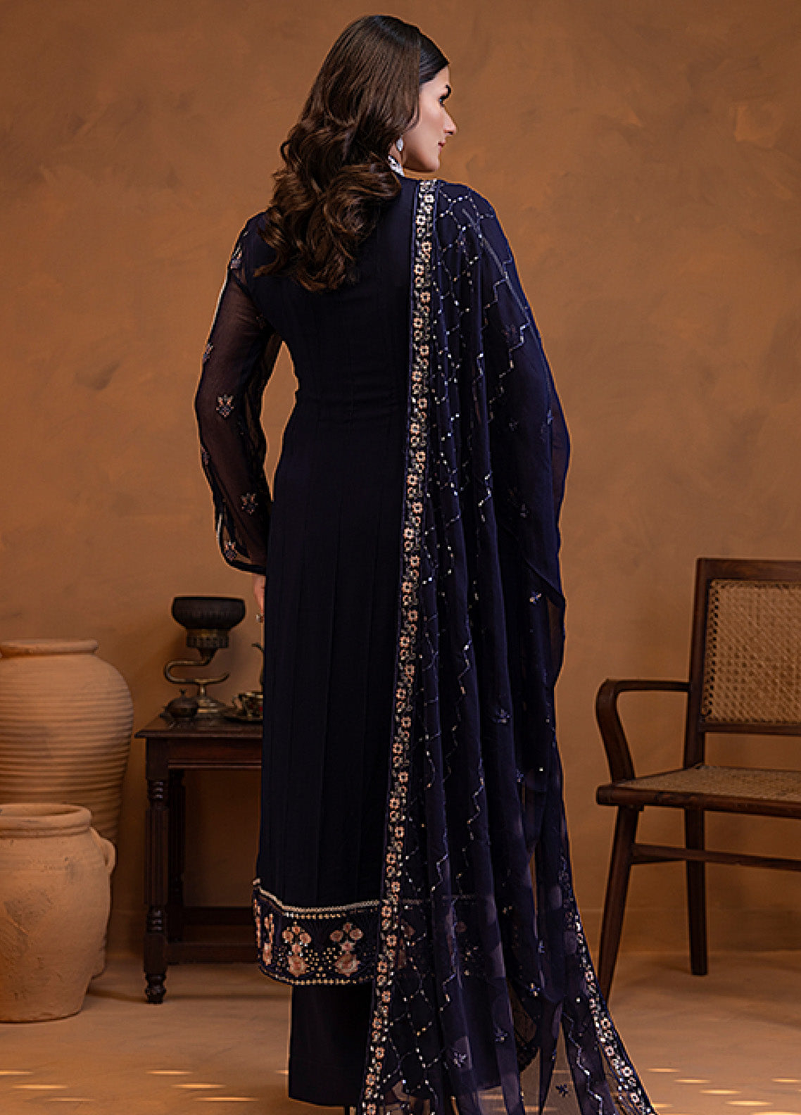 Mehar By Shamooz Embroidered Chiffon 3 Piece Unstitched Suit SZ24F SUMBUL SU-116 Mehar By Shamooz Embroidered Chiffon 3 Piece Unstitched Suit SZ24F SUMBUL SU-116