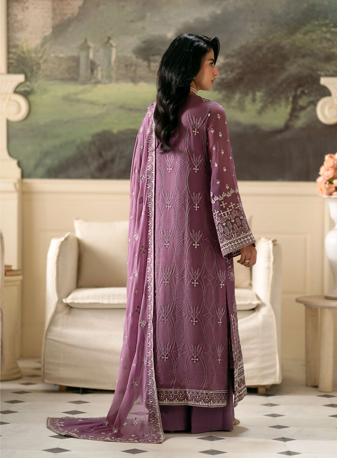 Meharbano By Kuch Khas Embroidered Chiffon 3 Piece Unstitched Suit FL24MV16 K-1604 LIARA Meharbano By Kuch Khas Embroidered Chiffon 3 Piece Unstitched Suit FL24MV16 K-1604 LIARA