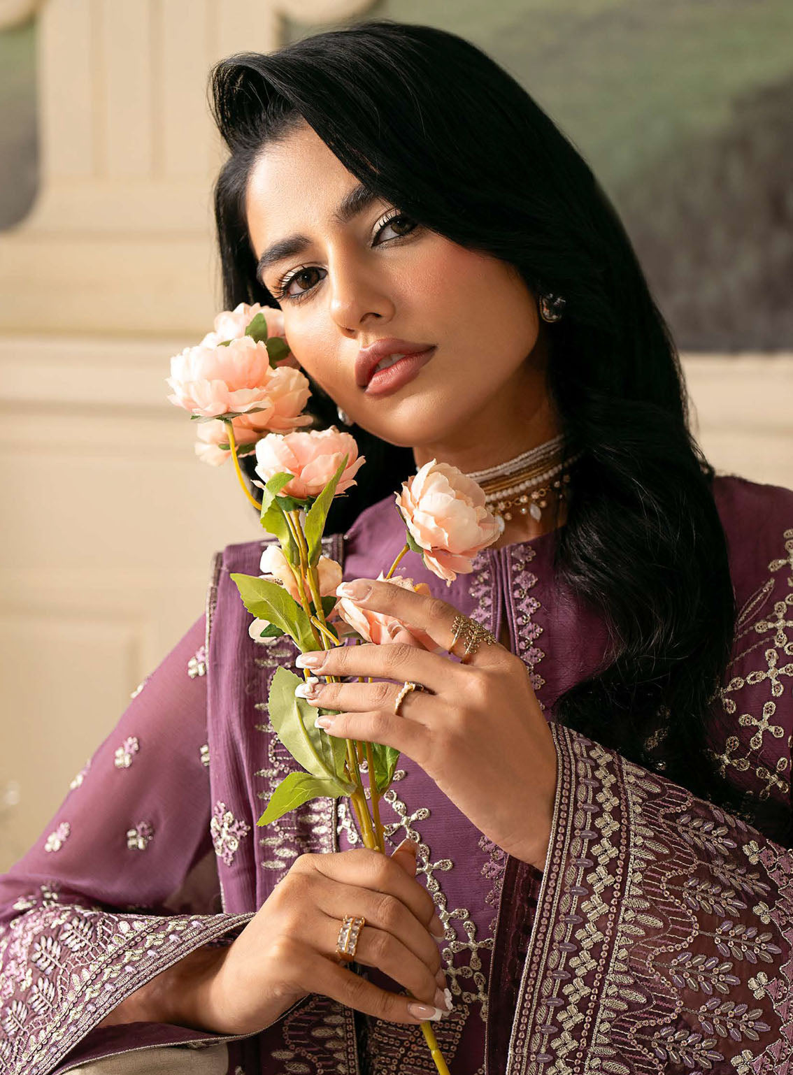 Meharbano By Kuch Khas Embroidered Chiffon 3 Piece Unstitched Suit FL24MV16 K-1604 LIARA Meharbano By Kuch Khas Embroidered Chiffon 3 Piece Unstitched Suit FL24MV16 K-1604 LIARA