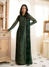 Meharbano By Kuch Khas Embroidered Chiffon 3 Piece Unstitched Suit FL24MV16 K-1607 EVRIN