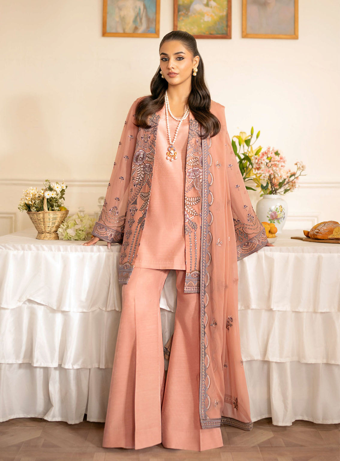 Meharbano By Kuch Khas Embroidered Chiffon 3 Piece Unstitched Suit FL24MV16 K-1610 ALMA Meharbano By Kuch Khas Embroidered Chiffon 3 Piece Unstitched Suit FL24MV16 K-1610 ALMA