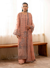 Meharbano By Kuch Khas Embroidered Chiffon 3 Piece Unstitched Suit FL24MV16 K-1610 ALMA