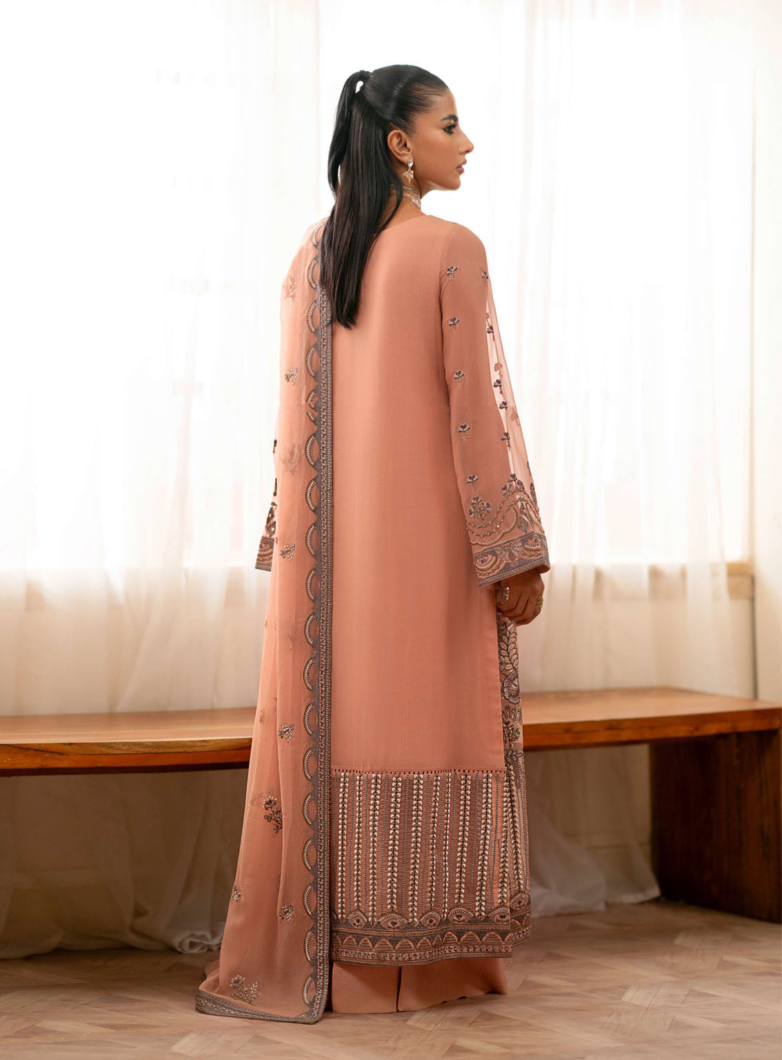 Meharbano By Kuch Khas Embroidered Chiffon 3 Piece Unstitched Suit FL24MV16 K-1610 ALMA Meharbano By Kuch Khas Embroidered Chiffon 3 Piece Unstitched Suit FL24MV16 K-1610 ALMA