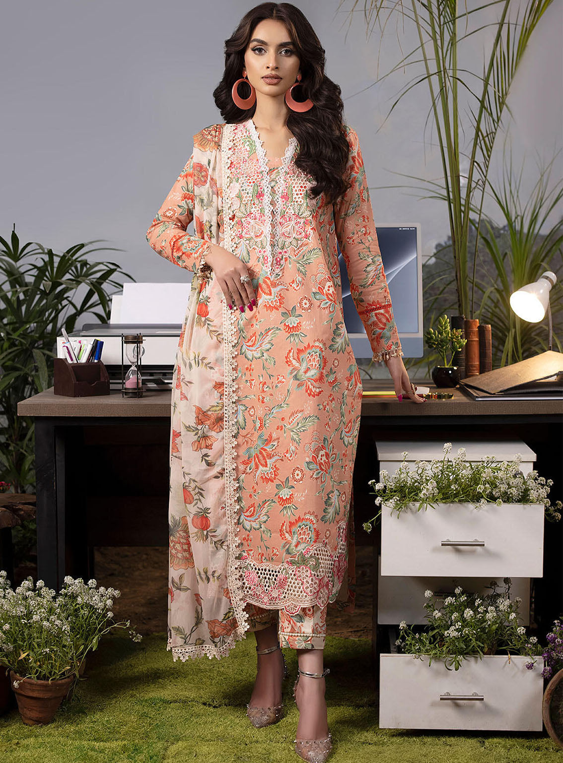 Mehr By Sahane Embroidered Lawn 3 Piece Unstitched Suit SNE24M CT-9001 CELESTIAL CHARM Mehr By Sahane Embroidered Lawn 3 Piece Unstitched Suit SNE24M CT-9001 CELESTIAL CHARM