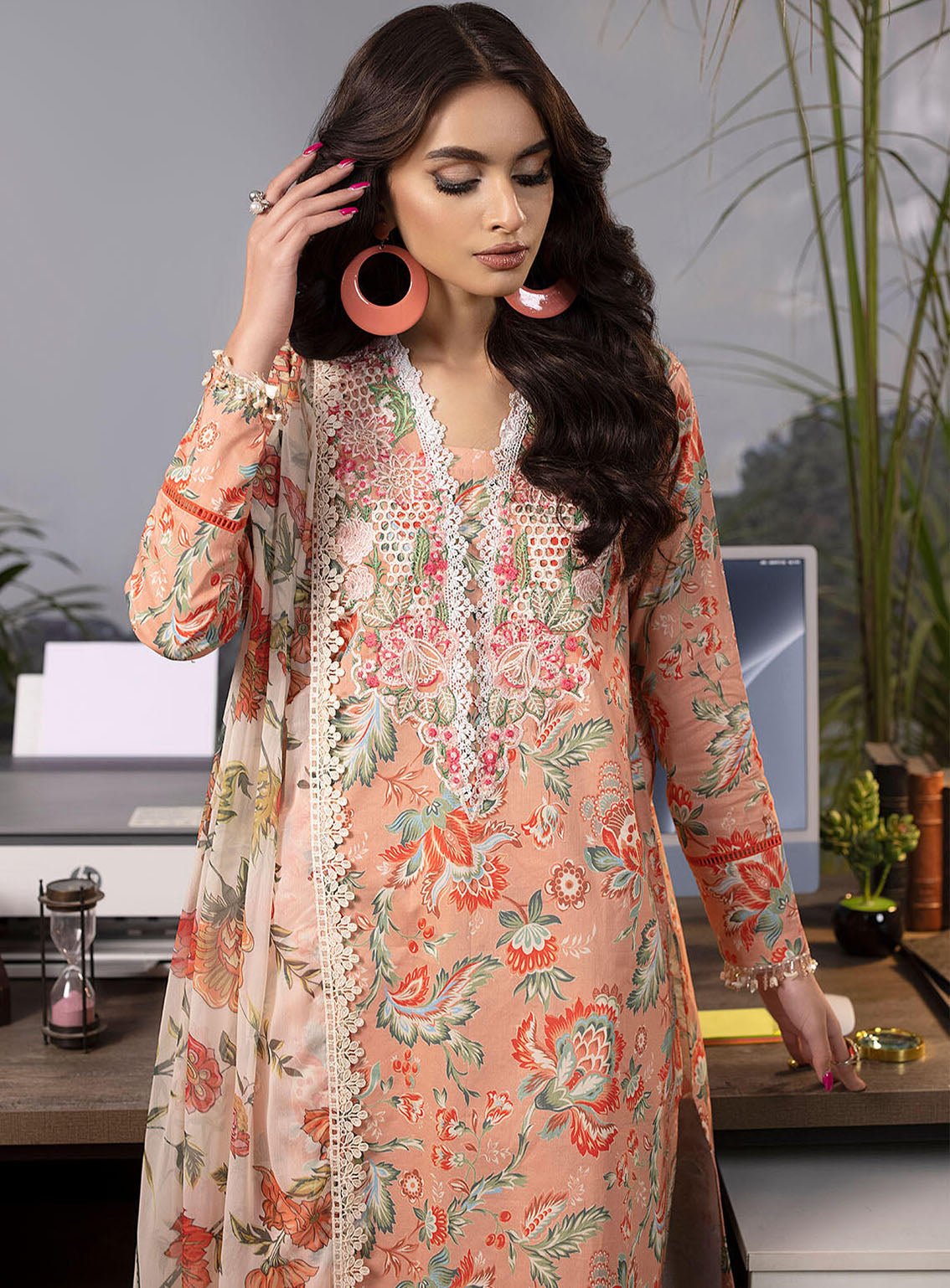Mehr By Sahane Embroidered Lawn 3 Piece Unstitched Suit SNE24M CT-9001 CELESTIAL CHARM Mehr By Sahane Embroidered Lawn 3 Piece Unstitched Suit SNE24M CT-9001 CELESTIAL CHARM
