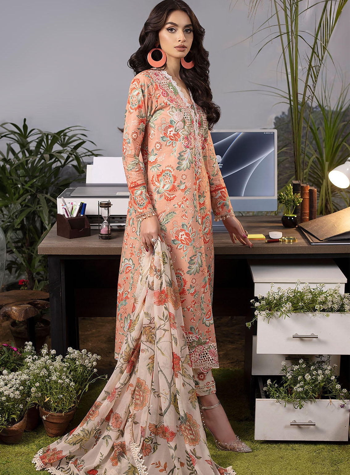 Mehr By Sahane Embroidered Lawn 3 Piece Unstitched Suit SNE24M CT-9001 CELESTIAL CHARM Mehr By Sahane Embroidered Lawn 3 Piece Unstitched Suit SNE24M CT-9001 CELESTIAL CHARM