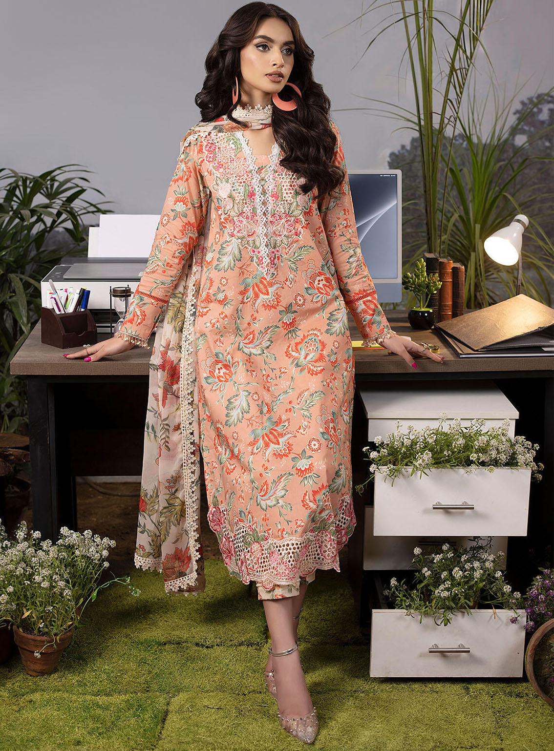 Mehr By Sahane Embroidered Lawn 3 Piece Unstitched Suit SNE24M CT-9001 CELESTIAL CHARM Mehr By Sahane Embroidered Lawn 3 Piece Unstitched Suit SNE24M CT-9001 CELESTIAL CHARM