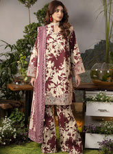Mehr By Sahane Embroidered Lawn 3 Piece Unstitched Suit SNE24M CT-9002 DIVINE SPLENDOR