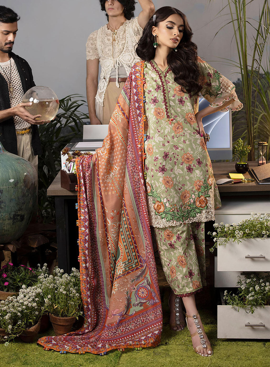 Mehr By Sahane Embroidered Lawn 3 Piece Unstitched Suit SNE24M CT-9003 ENCHANTED GLEAM Mehr By Sahane Embroidered Lawn 3 Piece Unstitched Suit SNE24M CT-9003 ENCHANTED GLEAM