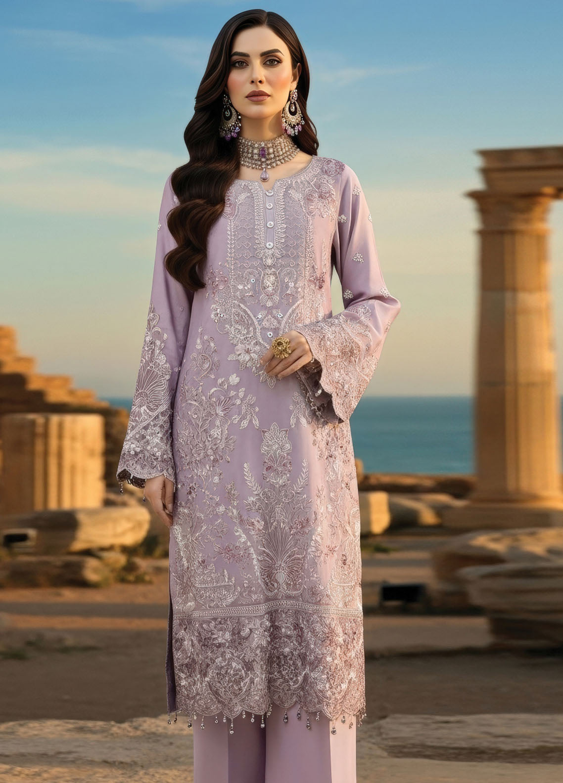 Mehr-E-Mah By Imrozia Premium Embroidered Chiffon 3 Piece Unstitched Suit IM25MMFI D-I-239 AYLUNA Mehr-E-Mah By Imrozia Premium Embroidered Chiffon 3 Piece Unstitched Suit IM25MMFI D-I-239 AYLUNA