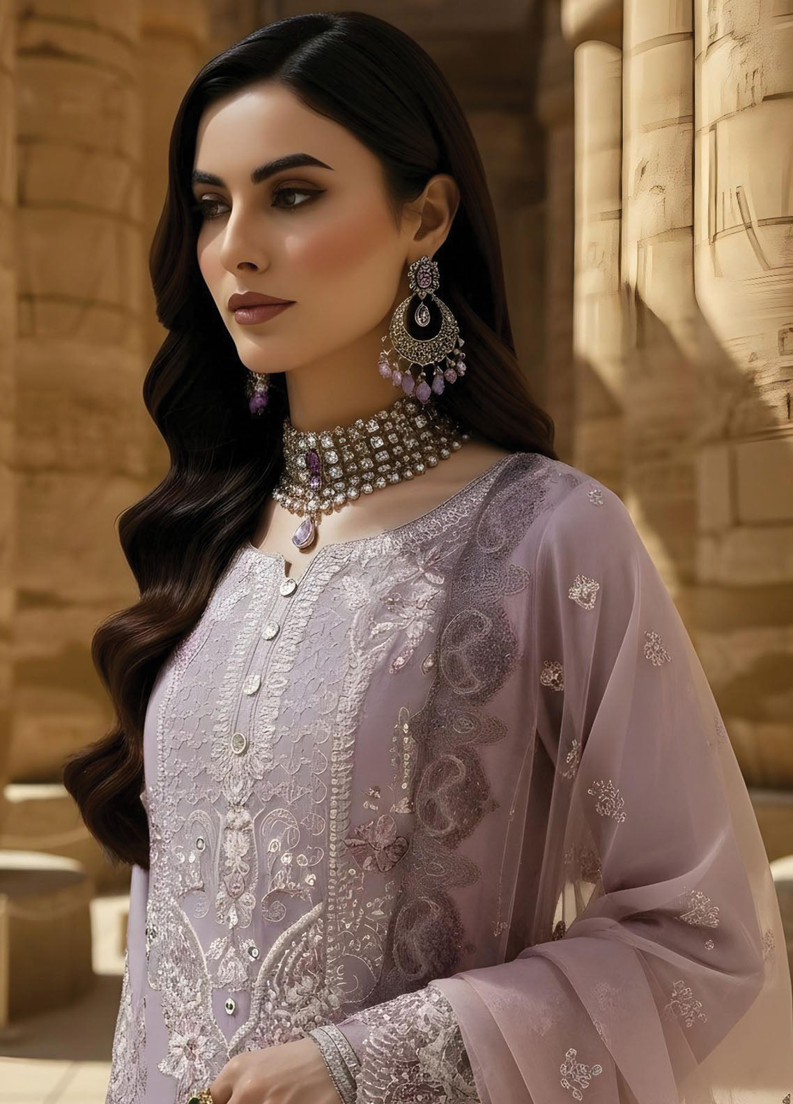 Mehr-E-Mah By Imrozia Premium Embroidered Chiffon 3 Piece Unstitched Suit IM25MMFI D-I-239 AYLUNA Mehr-E-Mah By Imrozia Premium Embroidered Chiffon 3 Piece Unstitched Suit IM25MMFI D-I-239 AYLUNA