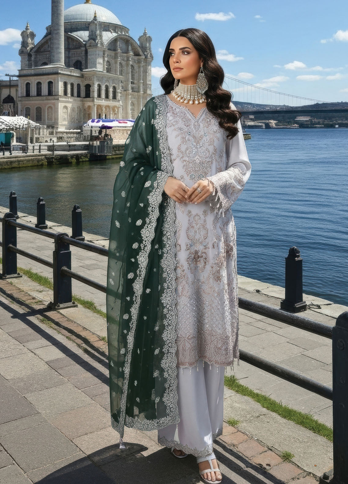 Mehr-E-Mah By Imrozia Premium Embroidered Chiffon 3 Piece Unstitched Suit IM25MMFI D-I-240 SELIN Mehr-E-Mah By Imrozia Premium Embroidered Chiffon 3 Piece Unstitched Suit IM25MMFI D-I-240 SELIN