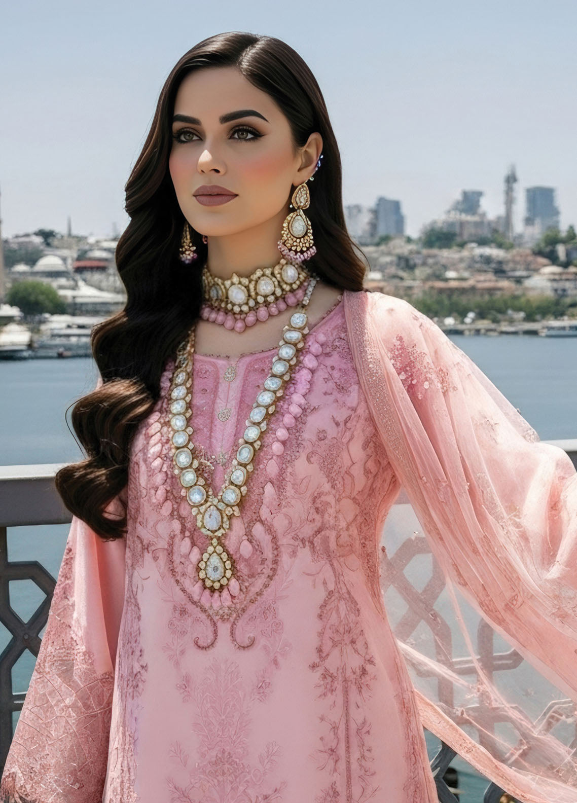 Mehr-E-Mah By Imrozia Premium Embroidered Chiffon 3 Piece Unstitched Suit IM25MMFI D-I-242 MELEKNAAZ Mehr-E-Mah By Imrozia Premium Embroidered Chiffon 3 Piece Unstitched Suit IM25MMFI D-I-242 MELEKNAAZ