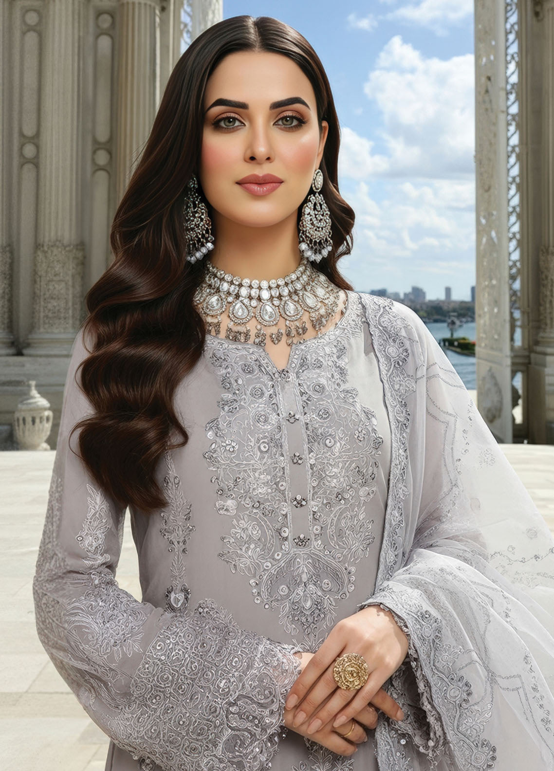 Mehr-E-Mah By Imrozia Premium Embroidered Chiffon 3 Piece Unstitched Suit IM25MMFI D-I-248 FERAY Mehr-E-Mah By Imrozia Premium Embroidered Chiffon 3 Piece Unstitched Suit IM25MMFI D-I-248 FERAY