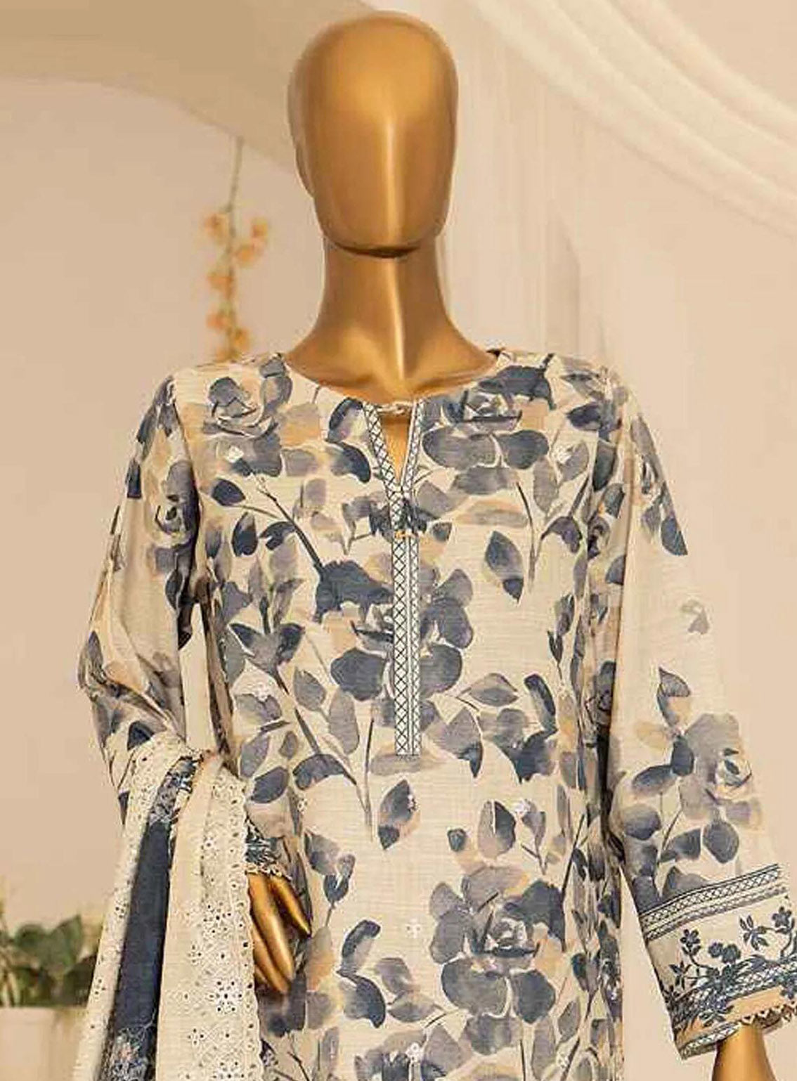 Meraki By HZ Textile Embroidered Khaddar 3 Piece Unstitched Suit HZ24M D-MKE-09 Meraki By HZ Textile Embroidered Khaddar 3 Piece Unstitched Suit HZ24M D-MKE-09