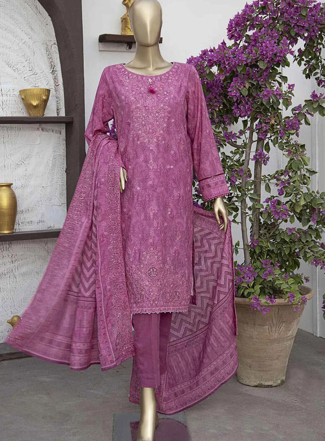 Meraki By HZ Textile Embroidered Khaddar 3 Piece Unstitched Suit HZ24M D-MKE-34 Meraki By HZ Textile Embroidered Khaddar 3 Piece Unstitched Suit HZ24M D-MKE-34
