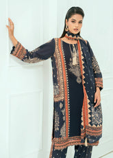 Minha By Amal Luxury Printed Lawn 3 Piece Unstitched Suit AM25MLL AM-08