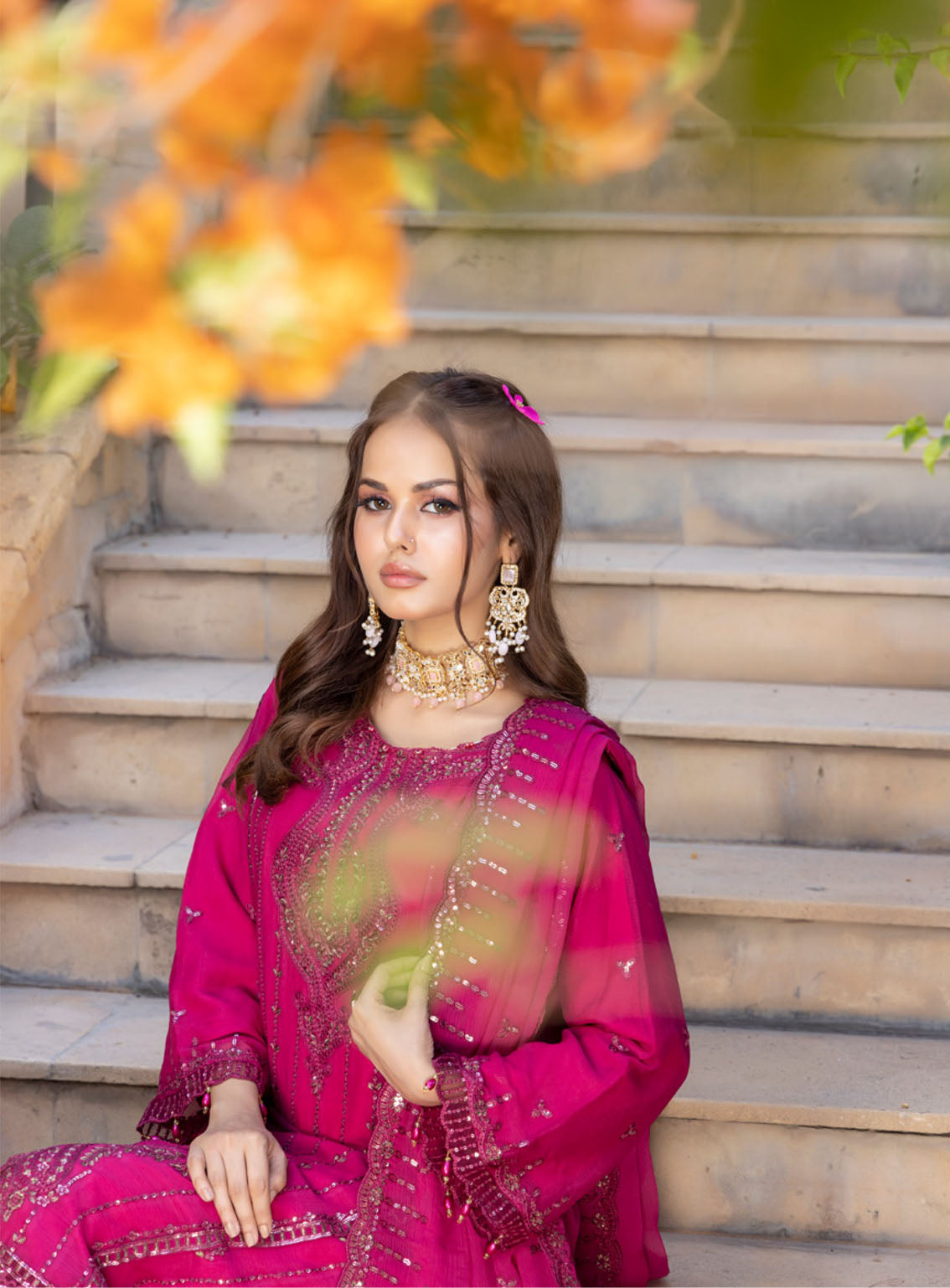 Minimal By Schick Fancy Embroidered Luxury Chiffon 3 Piece Semi Stitched Suit SDH24M FELC-02 Minimal By Schick Fancy Embroidered Luxury Chiffon 3 Piece Semi Stitched Suit SDH24M FELC-02