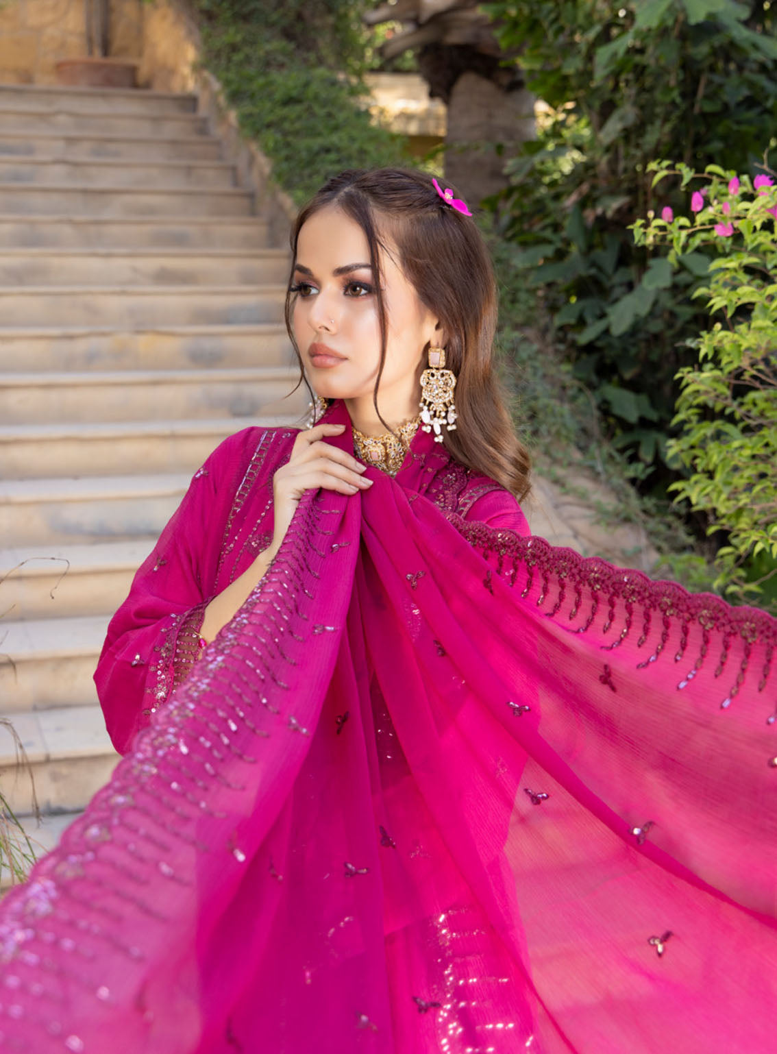 Minimal By Schick Fancy Embroidered Luxury Chiffon 3 Piece Semi Stitched Suit SDH24M FELC-02 Minimal By Schick Fancy Embroidered Luxury Chiffon 3 Piece Semi Stitched Suit SDH24M FELC-02