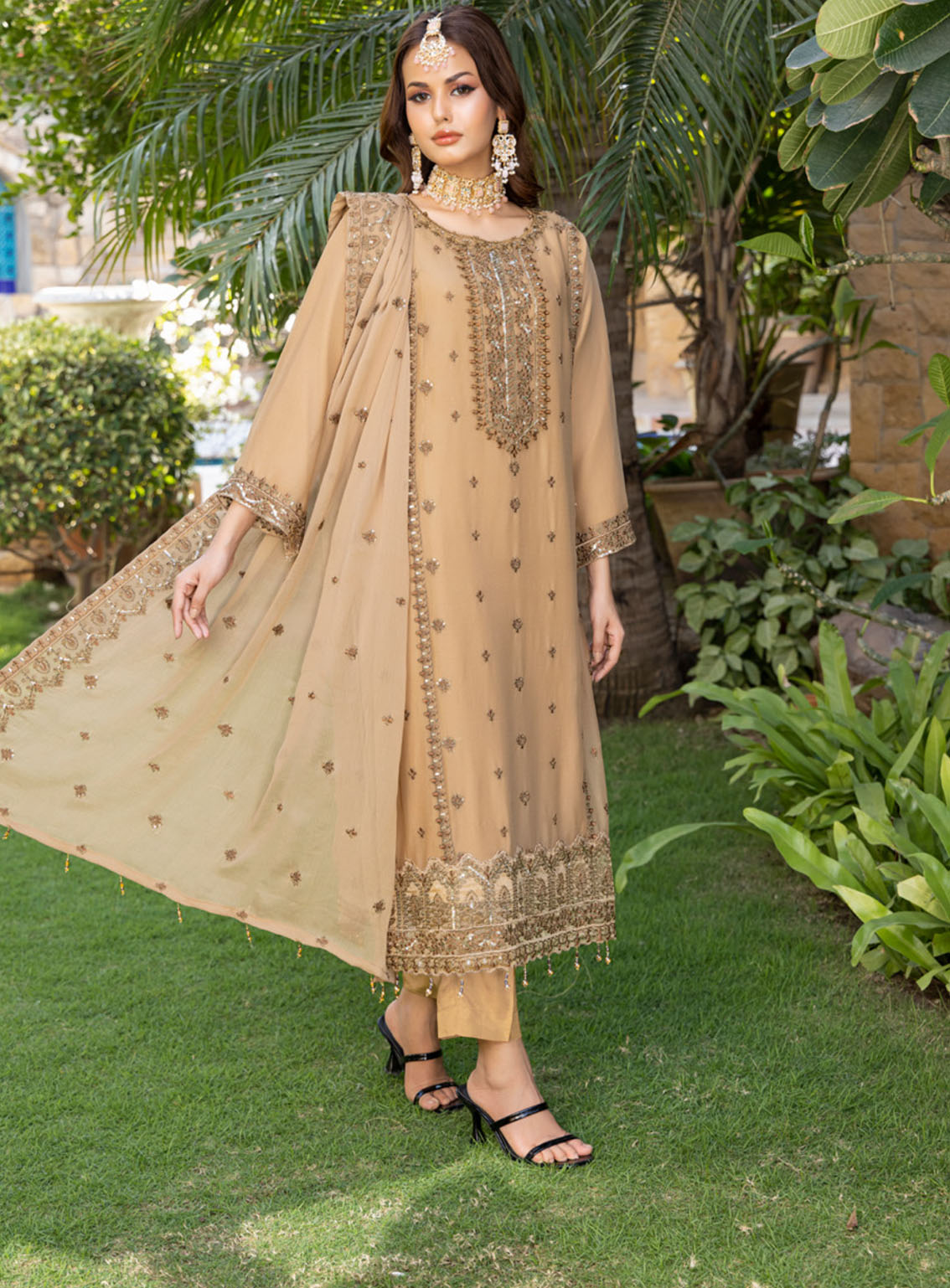 Minimal By Schick Fancy Embroidered Luxury Chiffon 3 Piece Semi Stitched Suit SDH24M FELC-03 Minimal By Schick Fancy Embroidered Luxury Chiffon 3 Piece Semi Stitched Suit SDH24M FELC-03