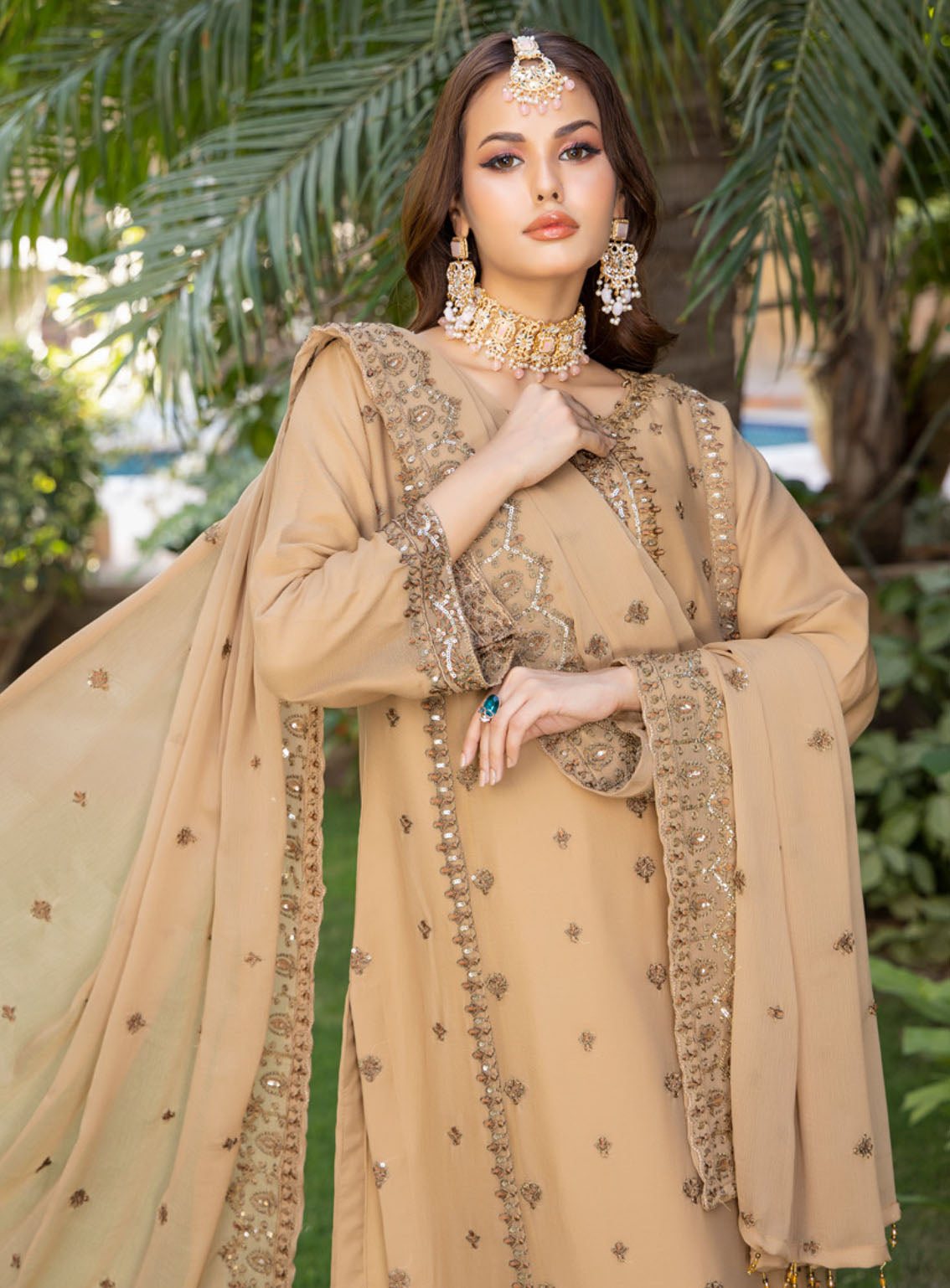 Minimal By Schick Fancy Embroidered Luxury Chiffon 3 Piece Semi Stitched Suit SDH24M FELC-03 Minimal By Schick Fancy Embroidered Luxury Chiffon 3 Piece Semi Stitched Suit SDH24M FELC-03