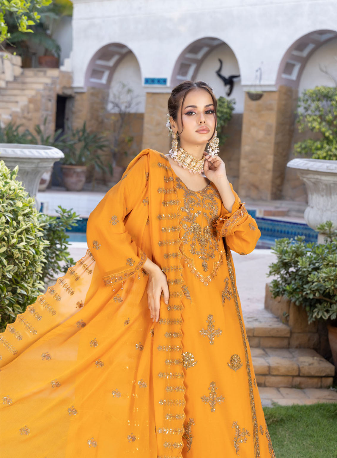 Minimal By Schick Fancy Embroidered Luxury Chiffon 3 Piece Semi Stitched Suit SDH24M FELC-04 Minimal By Schick Fancy Embroidered Luxury Chiffon 3 Piece Semi Stitched Suit SDH24M FELC-04