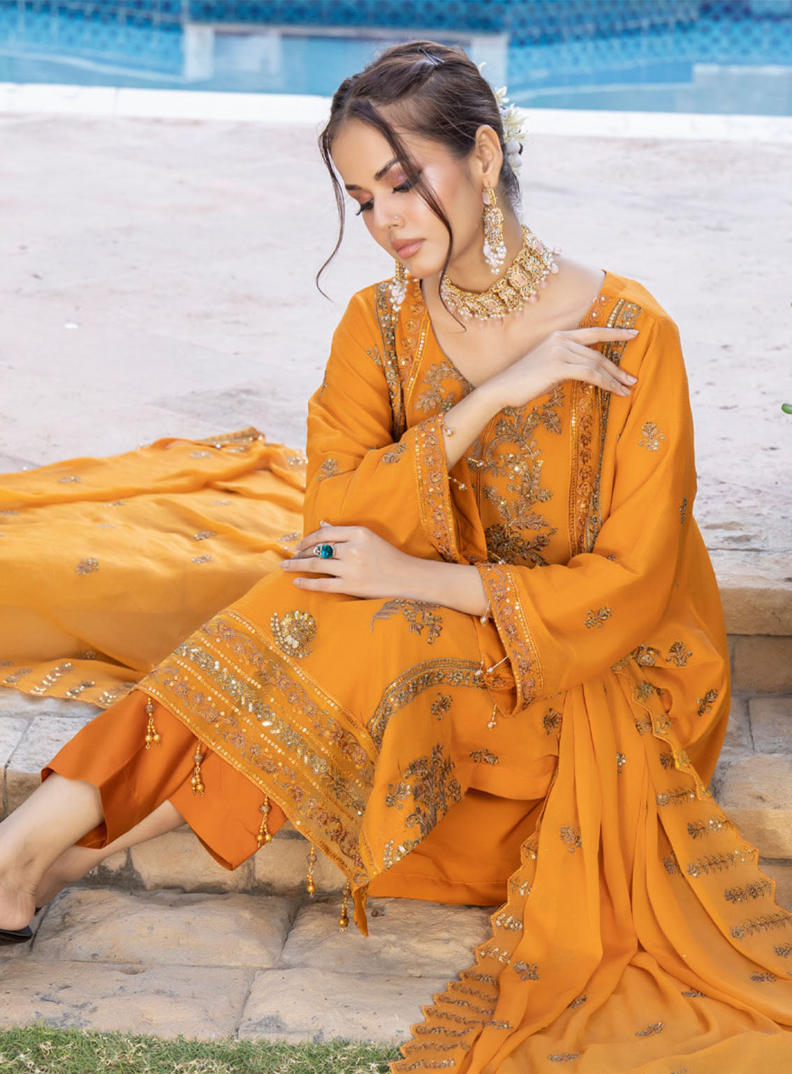 Minimal By Schick Fancy Embroidered Luxury Chiffon 3 Piece Semi Stitched Suit SDH24M FELC-04 Minimal By Schick Fancy Embroidered Luxury Chiffon 3 Piece Semi Stitched Suit SDH24M FELC-04