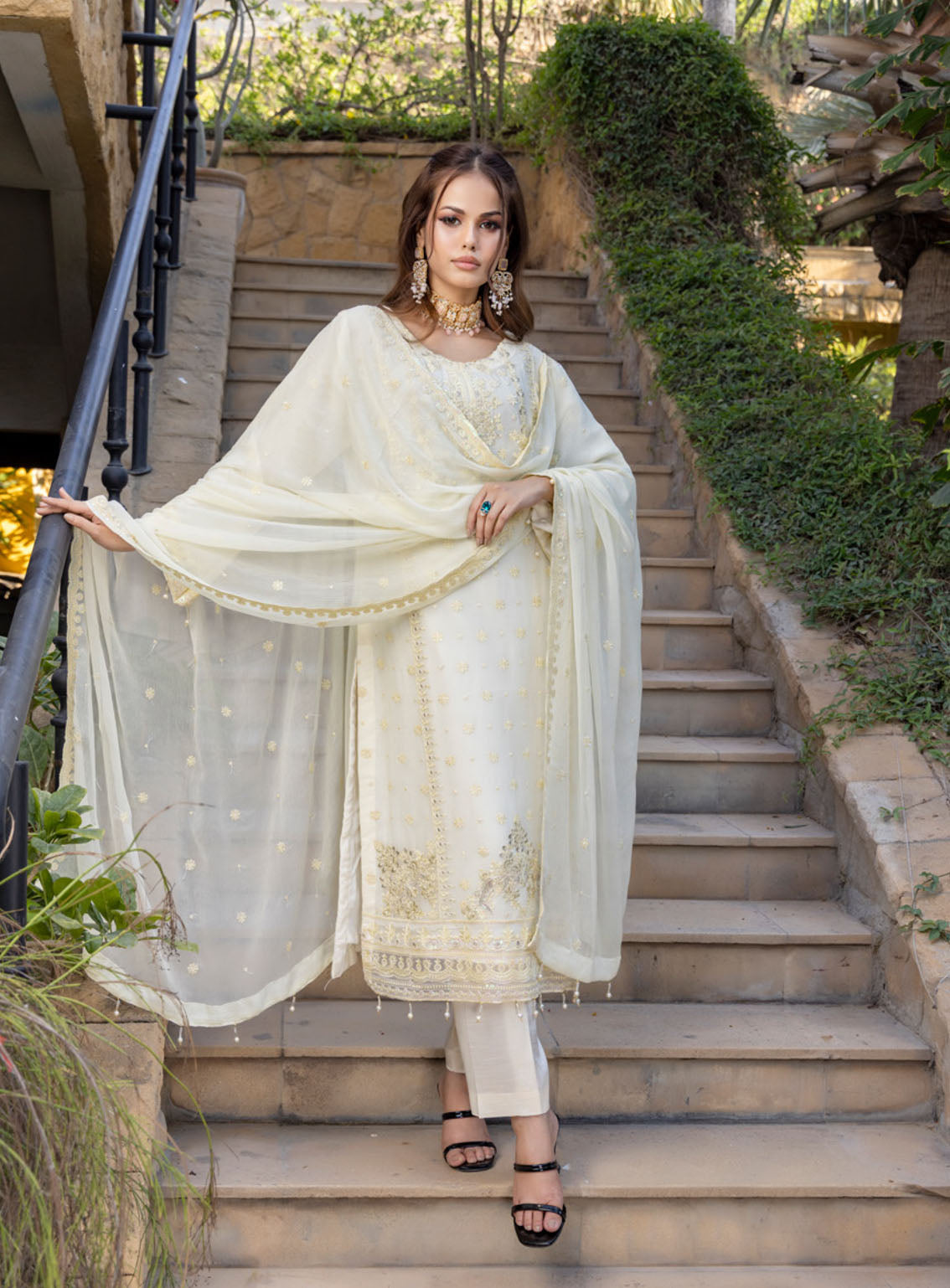 Minimal By Schick Fancy Embroidered Luxury Chiffon 3 Piece Semi Stitched Suit SDH24M FELC-05 Minimal By Schick Fancy Embroidered Luxury Chiffon 3 Piece Semi Stitched Suit SDH24M FELC-05