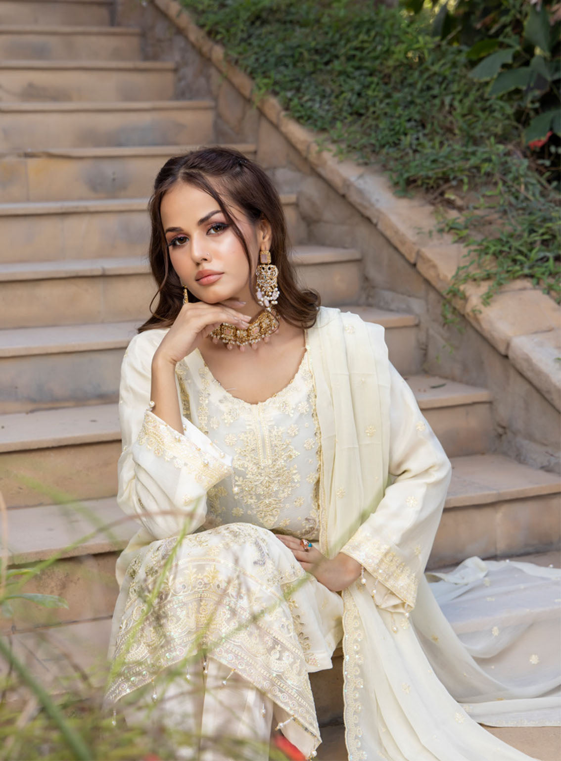 Minimal By Schick Fancy Embroidered Luxury Chiffon 3 Piece Semi Stitched Suit SDH24M FELC-05 Minimal By Schick Fancy Embroidered Luxury Chiffon 3 Piece Semi Stitched Suit SDH24M FELC-05