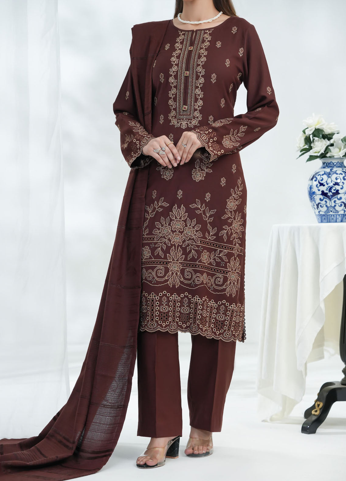 Miraas By VS Textile Embroidered Dhanak 3 Piece Unstitched Suit VS25MDWS D-41 Miraas By VS Textile Embroidered Dhanak 3 Piece Unstitched Suit VS25MDWS D-41