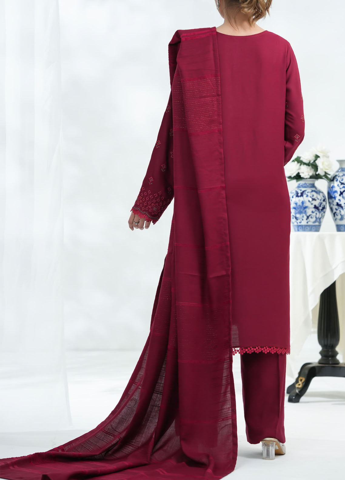 Miraas By VS Textile Embroidered Dhanak 3 Piece Unstitched Suit VS25MDWS D-43 Miraas By VS Textile Embroidered Dhanak 3 Piece Unstitched Suit VS25MDWS D-43